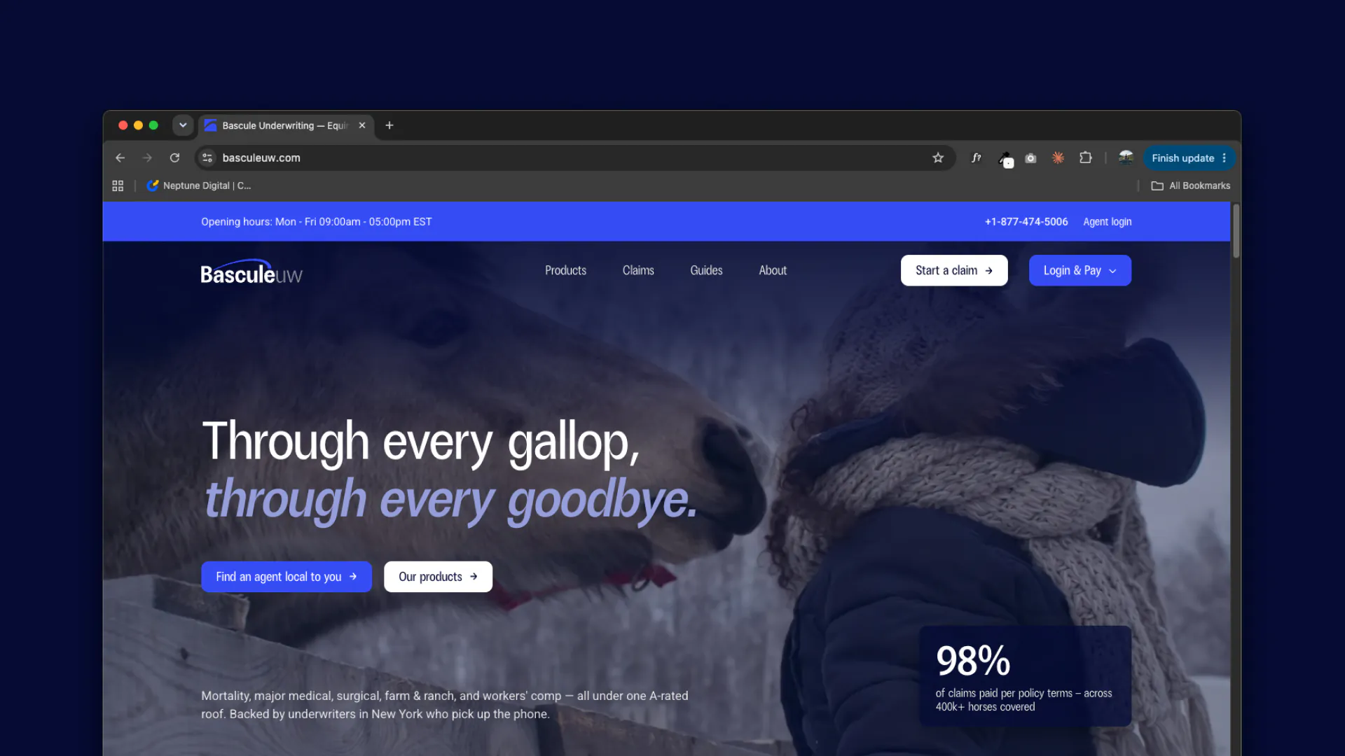 Bascule website shown across desktop and mobile devices